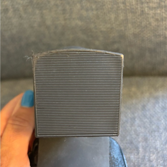 Braided Heeled Sandals Backless Square Open Toe Block Slide Sandals - Picture 9 of 9